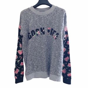 NWOT Saks fifth ave Gray born free sweat shirt